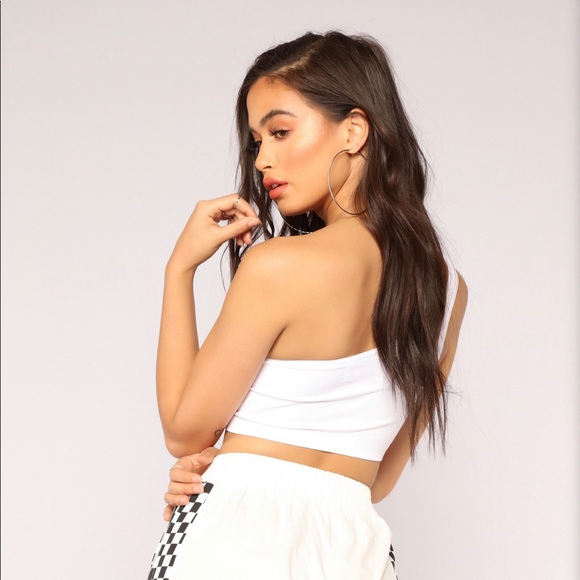 [fashion nova] • [jordan one shoulder crop top] - Picture 3 of 6